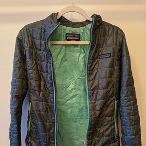 Patagonia Nanopuff Slate Gray/Teal Puffy Jacket XS